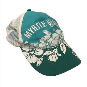 Tiki Jim's Myrtle Beach South Carolina Hawaiian Print Trucker Hat